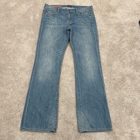 J Crew Women's Denim Jean Hipslung Light Wash Bootcut 100% Cotton‎ Size 31 - Picture 2 of 9